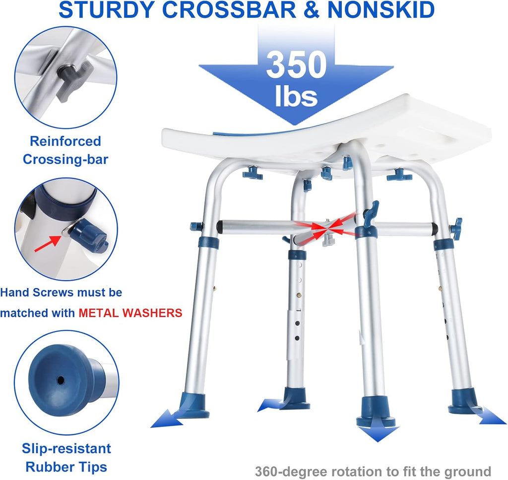 Nonslip Shower Chair with Padded Seat Q3794