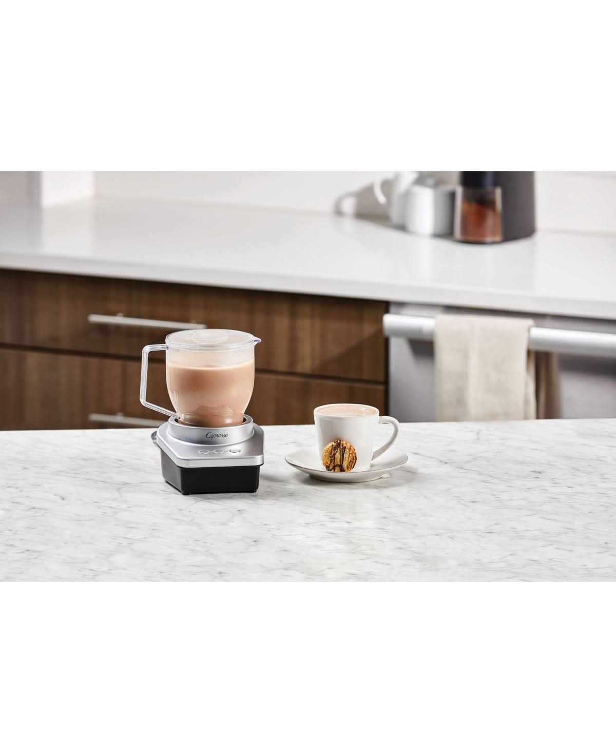Silver/Black 12 oz Milk Frother W65243