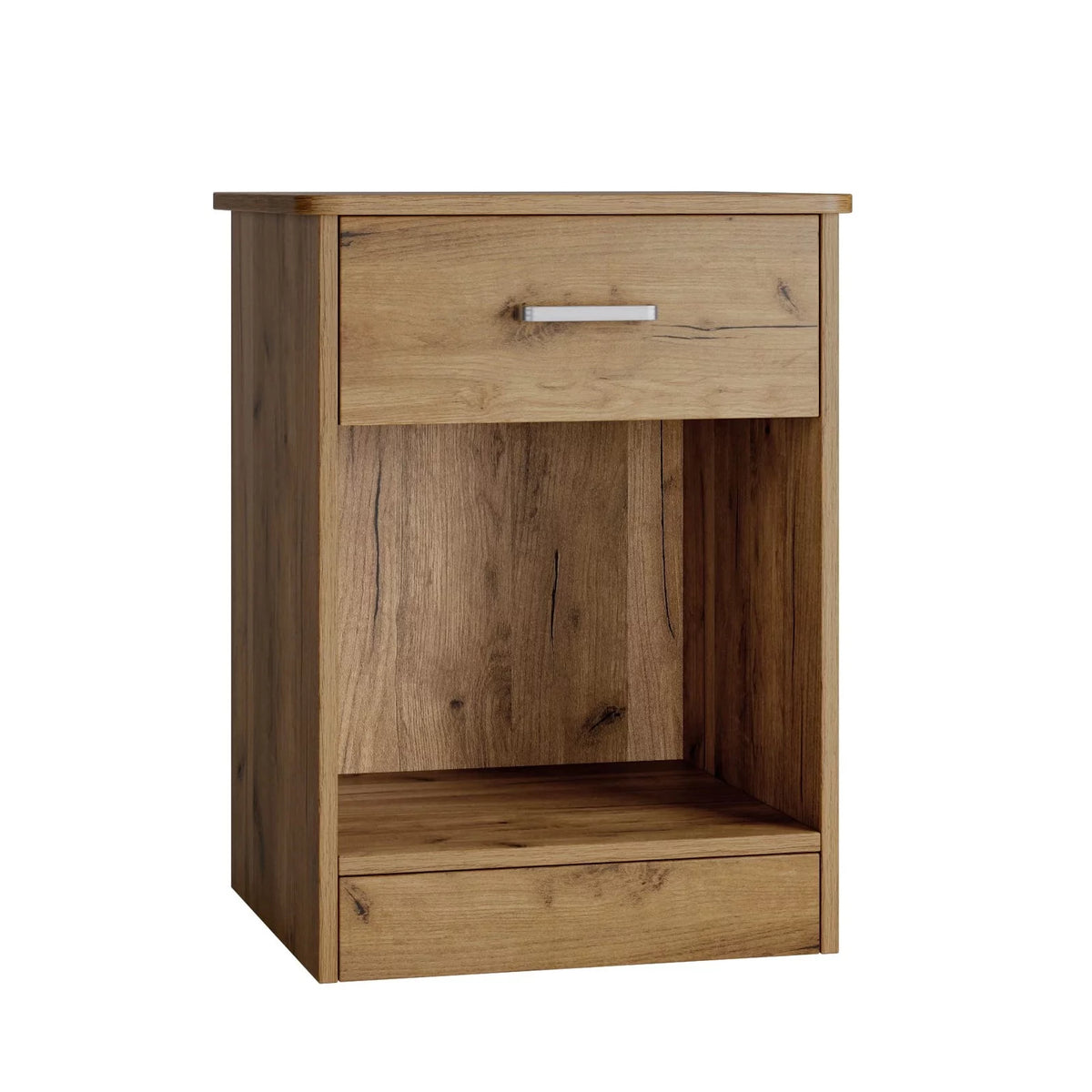 2 Tier Nightstand with Drawer, White F983