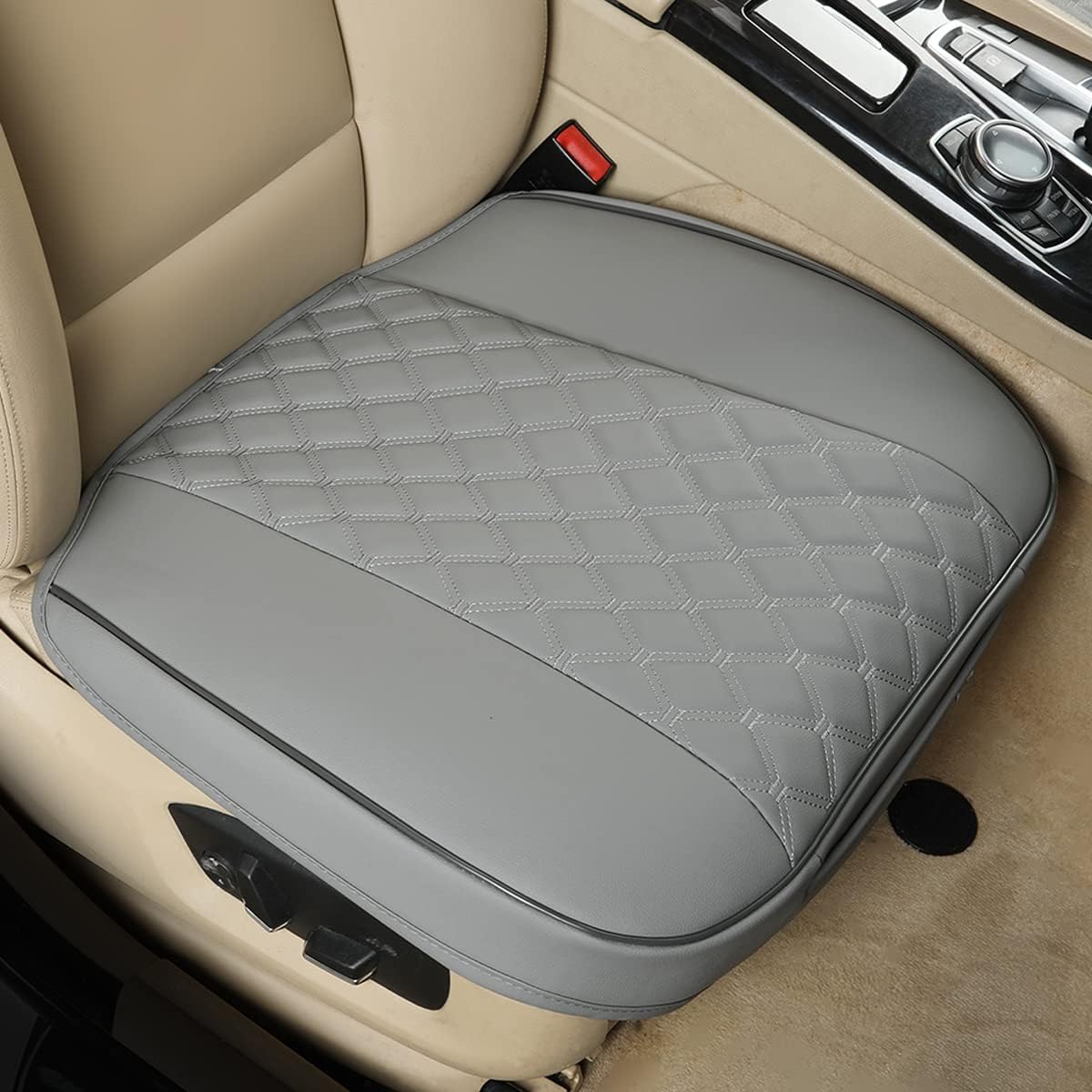 Black PU Car Seat Cover Front Seat Protector 2 Pack K80712
