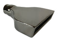 Exhaust Tip 7.75 x 2.25" Outlet 10.00" Long 2.50" Inlet Rolled Rectangle Stainless Black Chrome S521