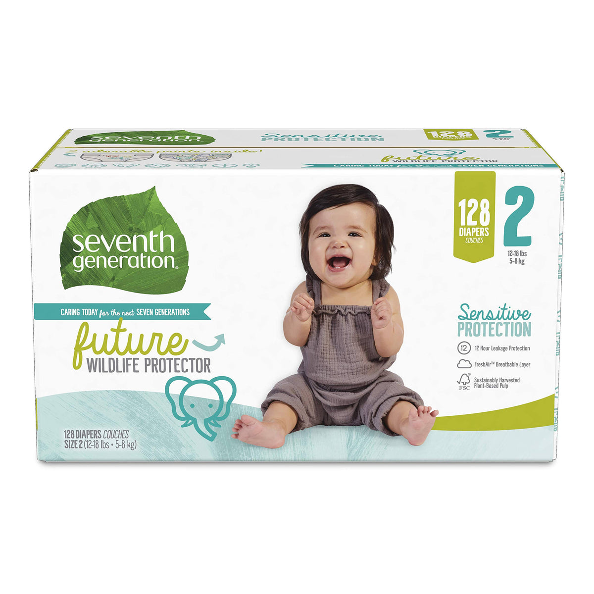 Baby Diapers, Size 2, 128 Count V380781