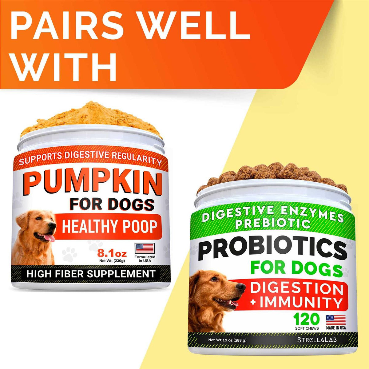 Pumpkin High Fiber Digestive Supplement for Dogs H97857