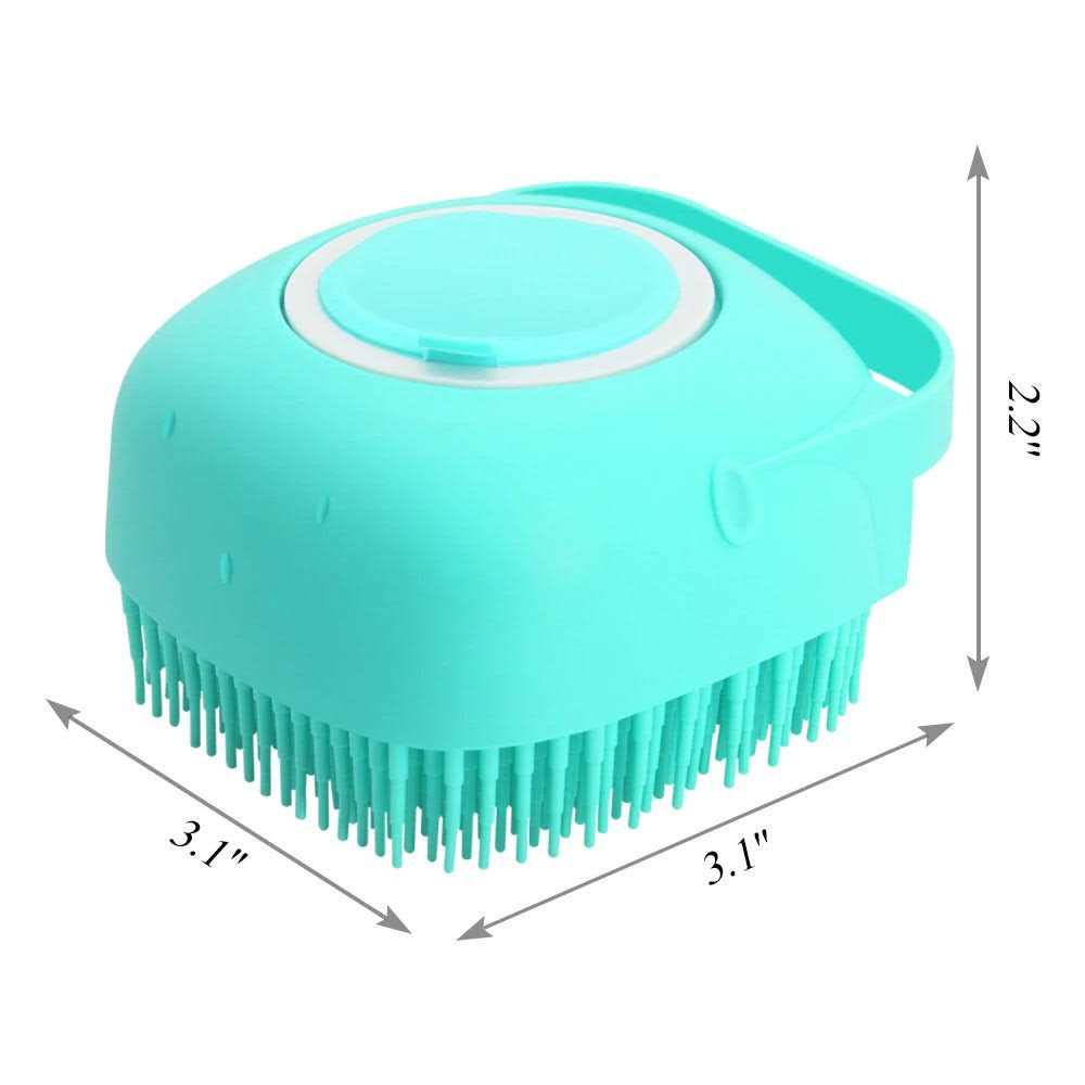 Dog Bath Brush with Shampoo Dispenser A2871