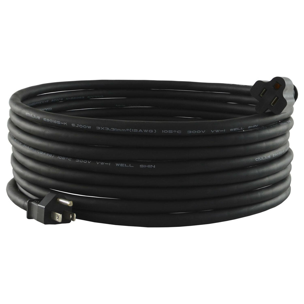 15A NEMA 5-15P to NEMA 5-15R Rubber Extension Cord, 50-Foot Y28605