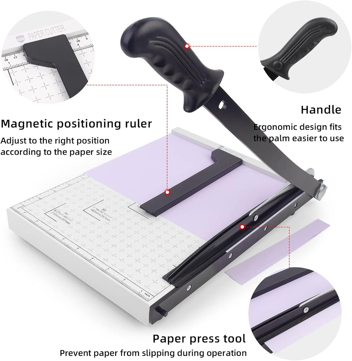 A3 Guillotine Paper Trimmer 18” Cutting Length 10-Sheet Capacity P2433
