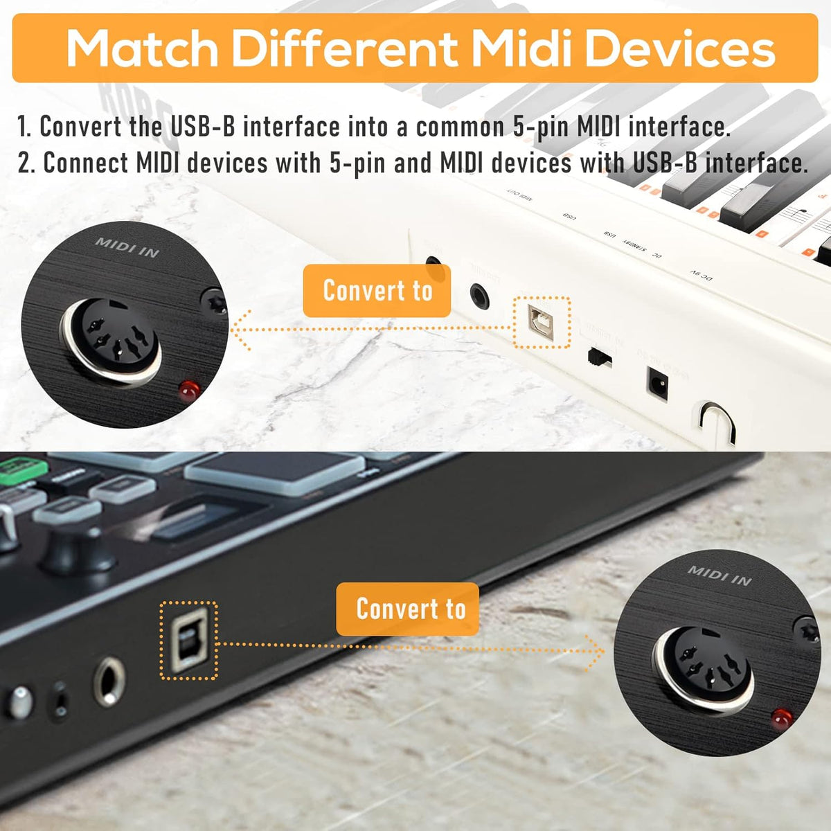 USB MIDI Host Box MIDI Converter MIDI Interface P2688