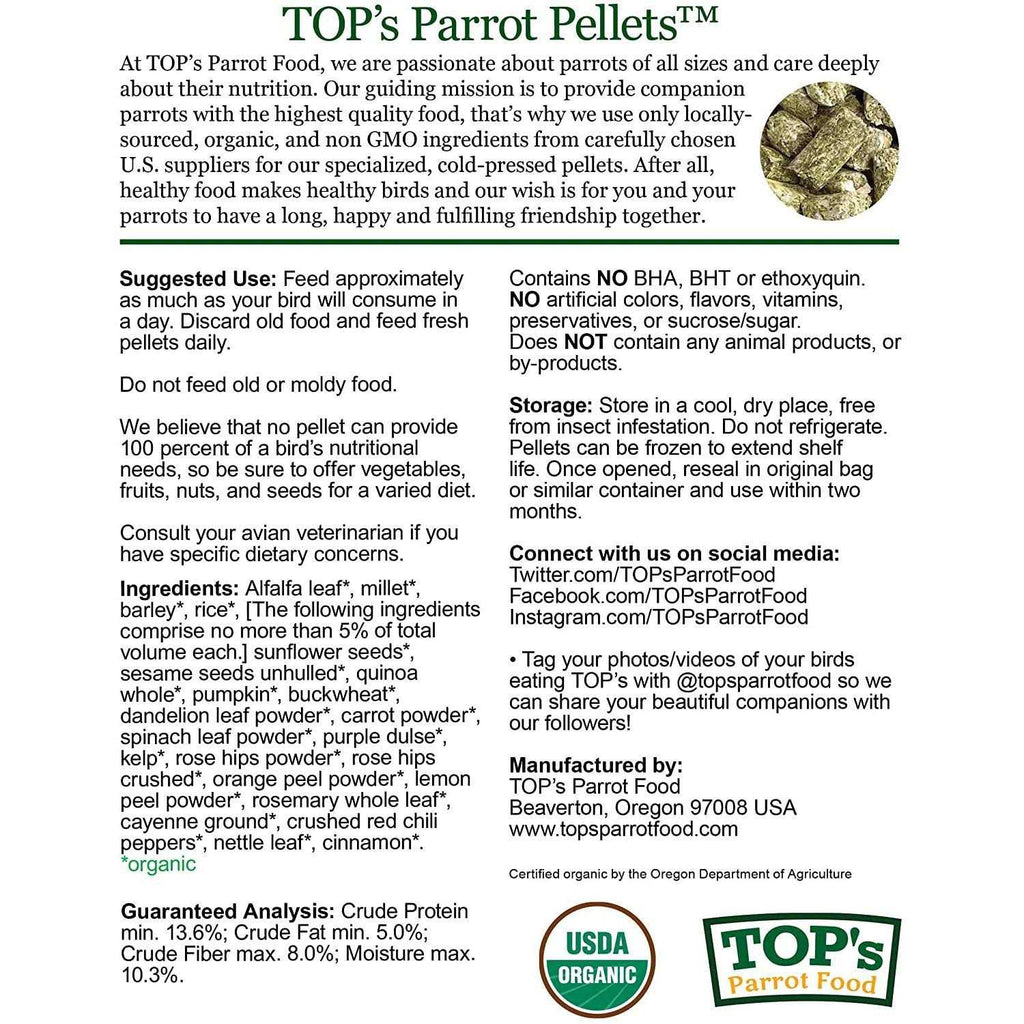 Organic Parrot Food Pellets G89852