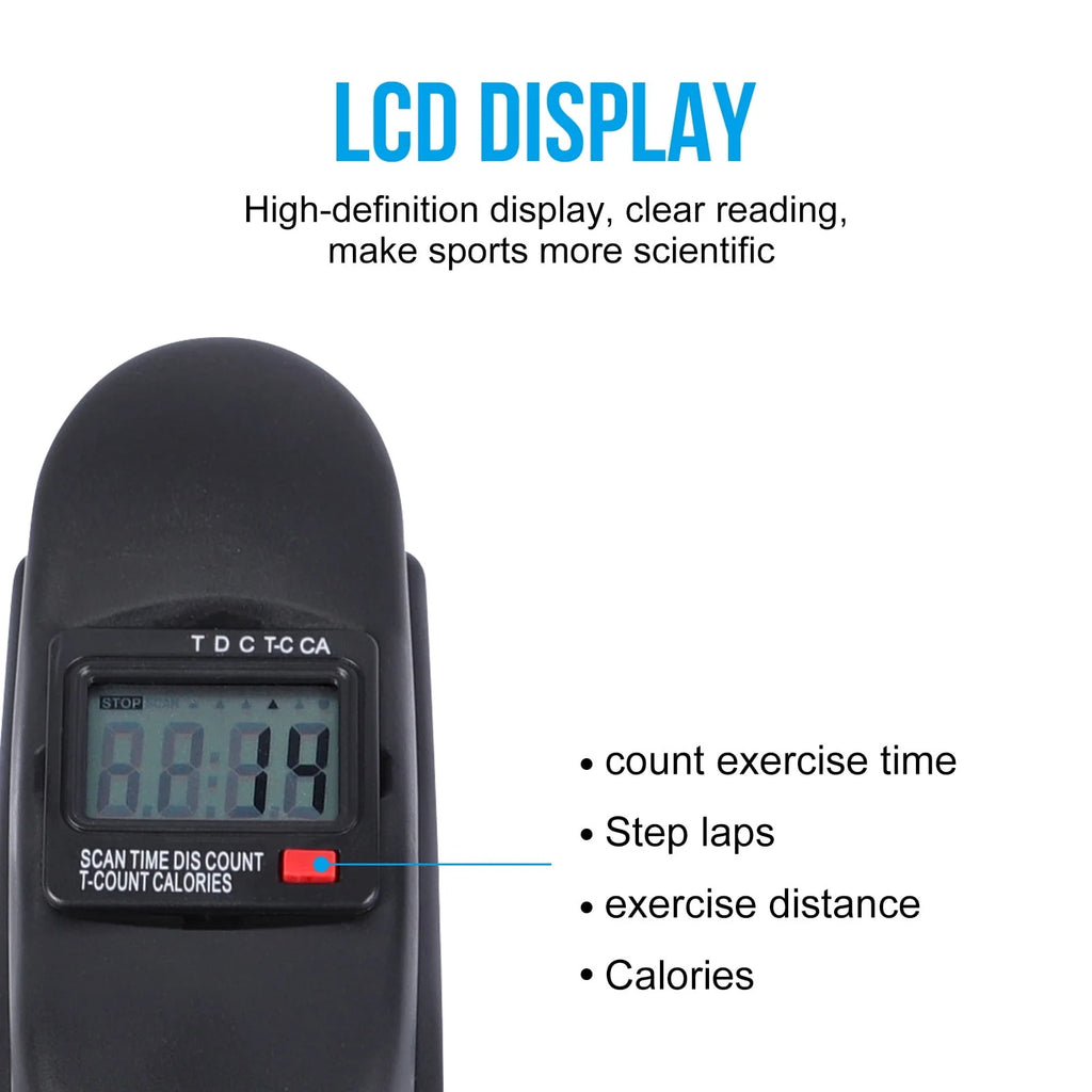 Black Under Desk Exercise Bike with LCD Display A954