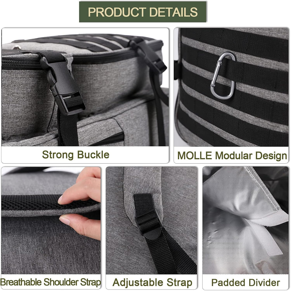 Picnic Backpack Cooler Bag for 2 Person Set with Insulated Compartment, Fleece Blanket, Cutlery Set I1773