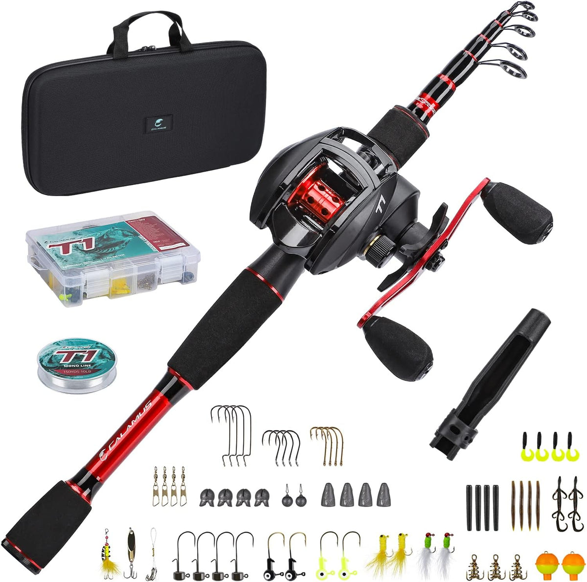Telescopic Fishing Rod and Reel Combo with Carrier Bag E70404