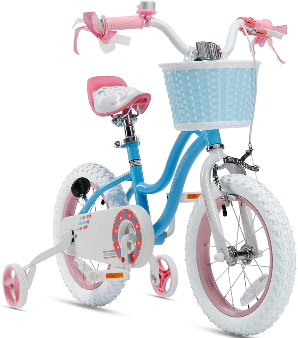 Blue 16 In. Kids Bike with Training Wheels and Basket F956211