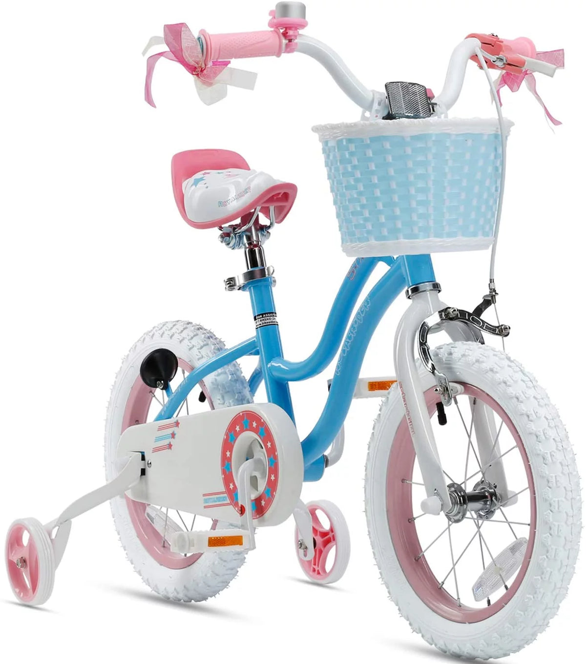 Blue 16 In. Kids Bike with Training Wheels and Basket F956211