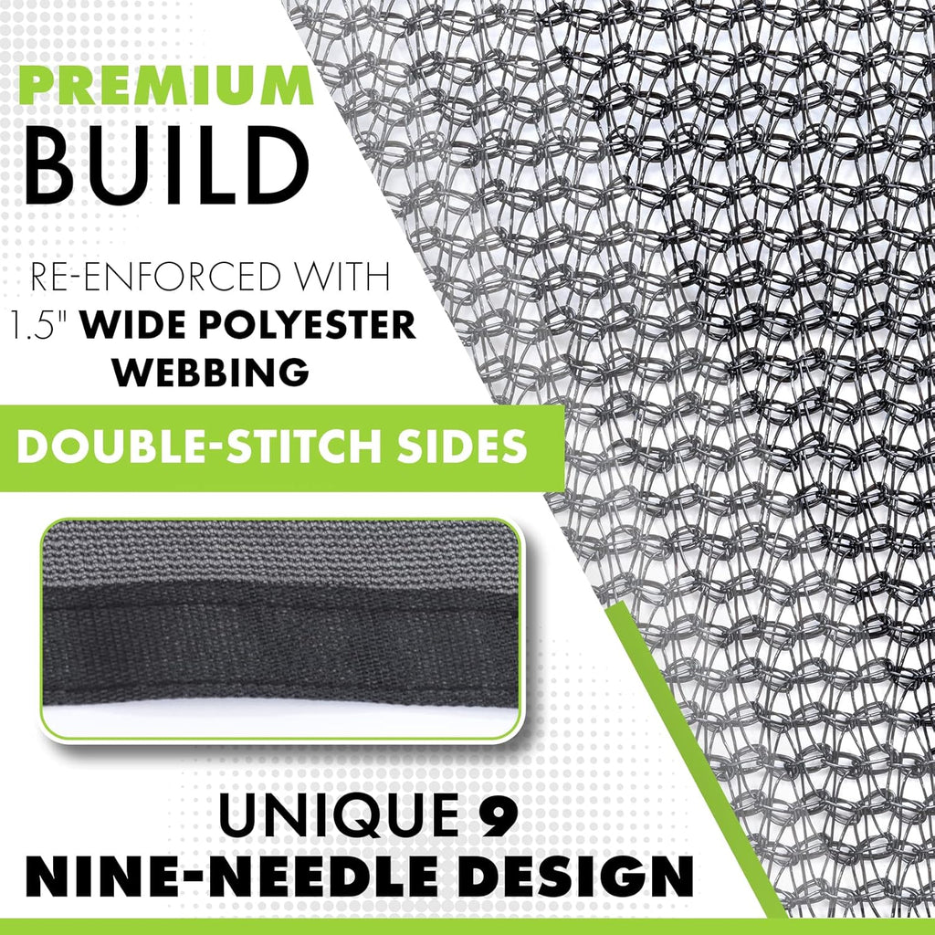 10 FT X 12 FT Heavy Duty Black Knitted Mesh Tarp with Grommets O4346