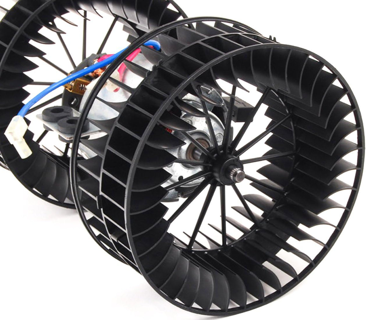 Front Heater Blower Motor with Dual Fan Cage N7854