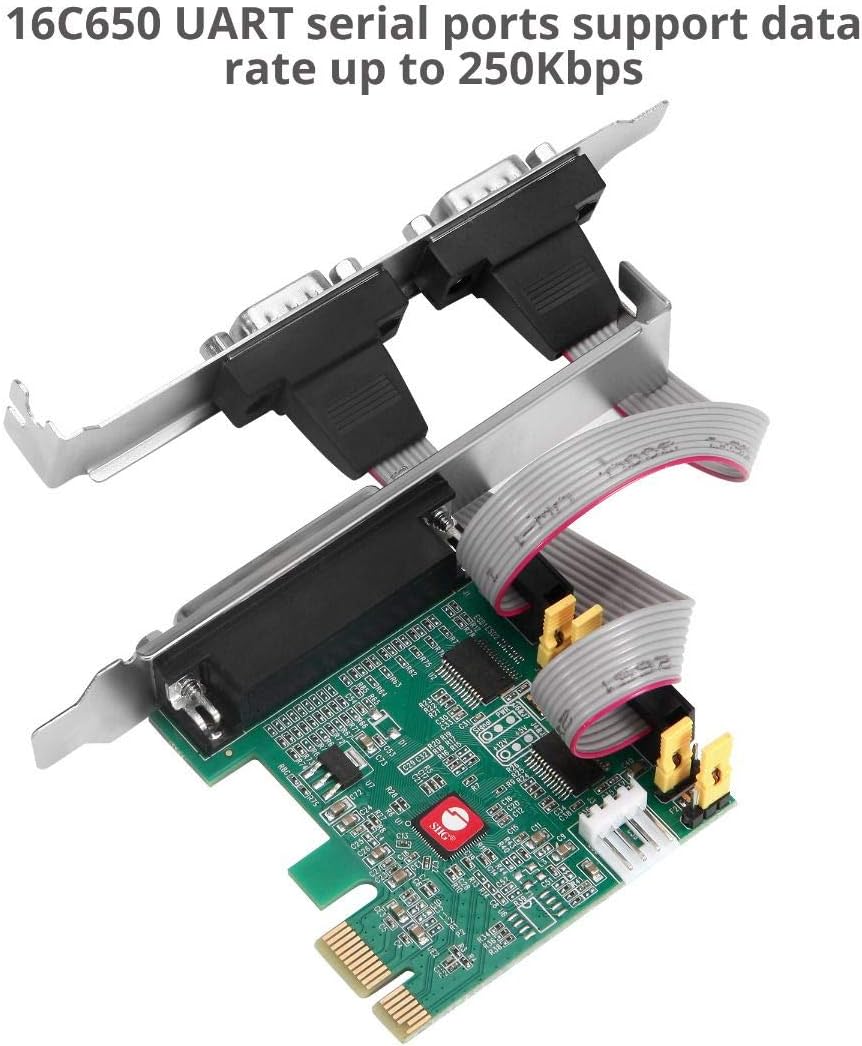 Dual Serial and Single Parallel Port PCIe Card J93271