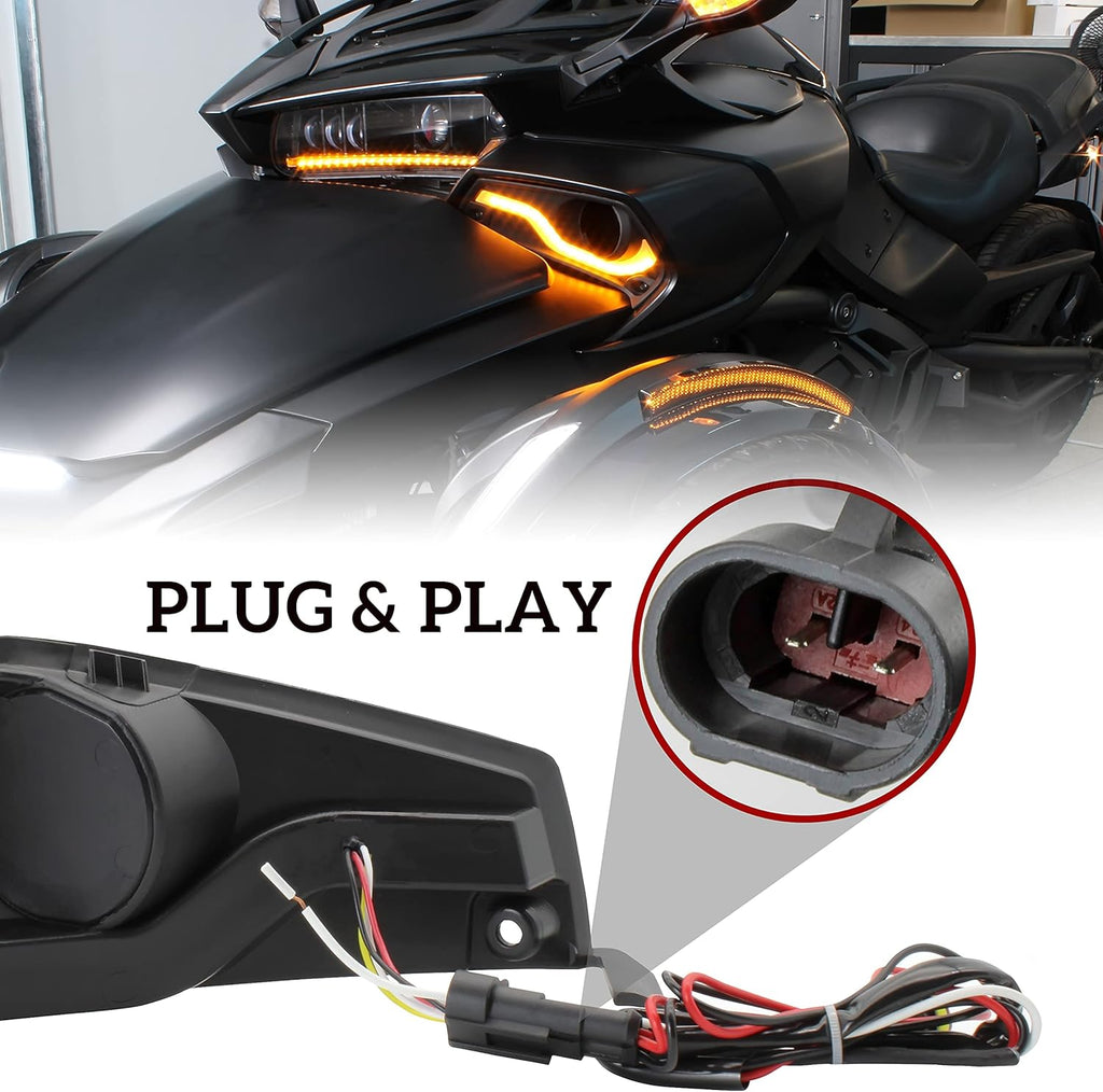 Fog Lights Cover with Daytime Running Light 2PCS S4077