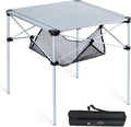 Lightweight Aluminum Folding Square Table with Carry Bag W115398
