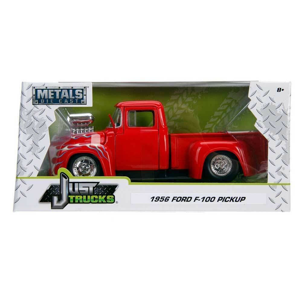 Glossy Red with Flames 1/24 Diecast Model Car J4402