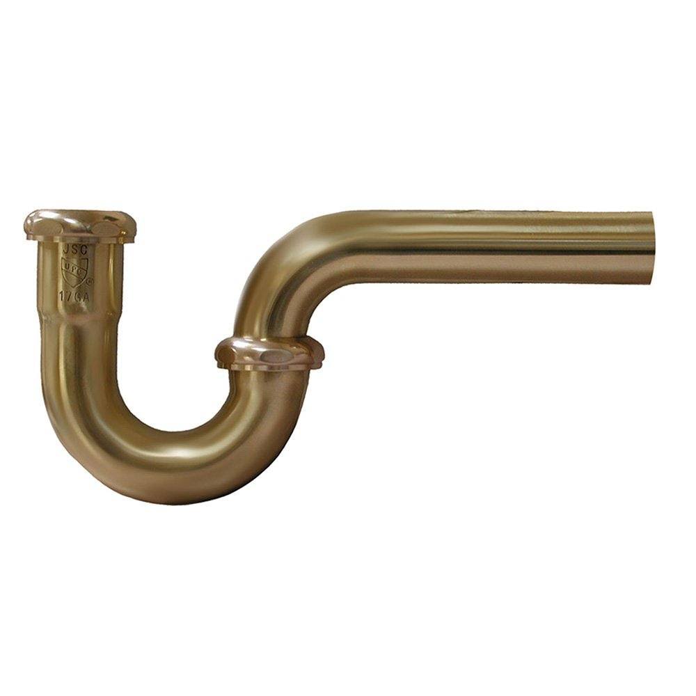 Polished Brass 1-1/2x22 Tubular P-Trap Q776306