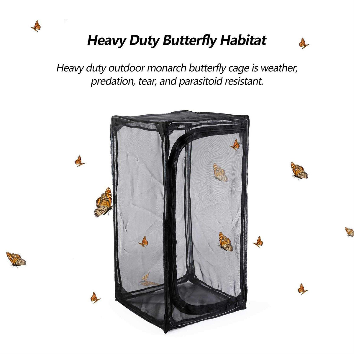 Collapsible Mesh Insect Cage with Zipper Protection R993820