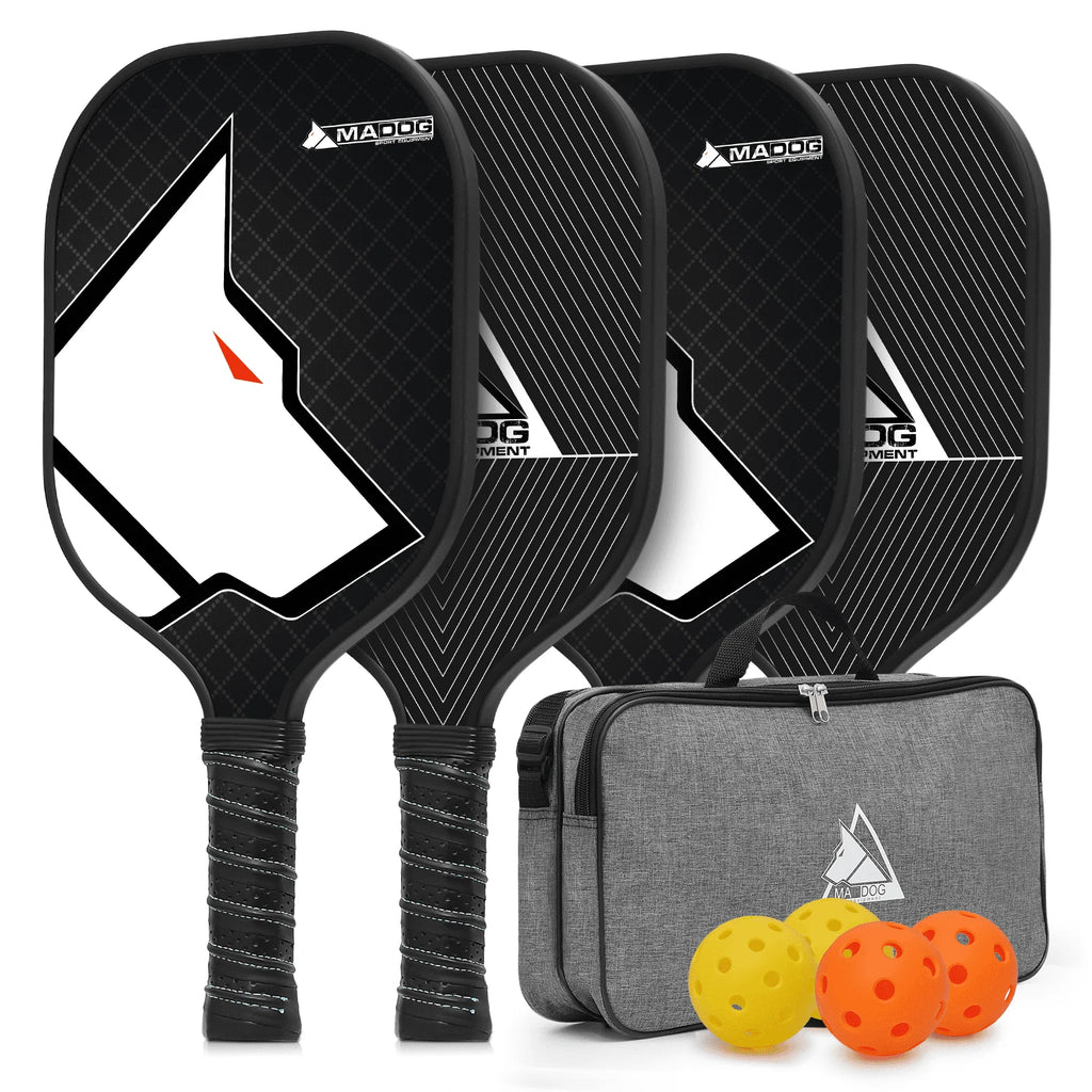 Carbon Fiber Pickleball Rackets Set of 4 with 4 Balls T986196