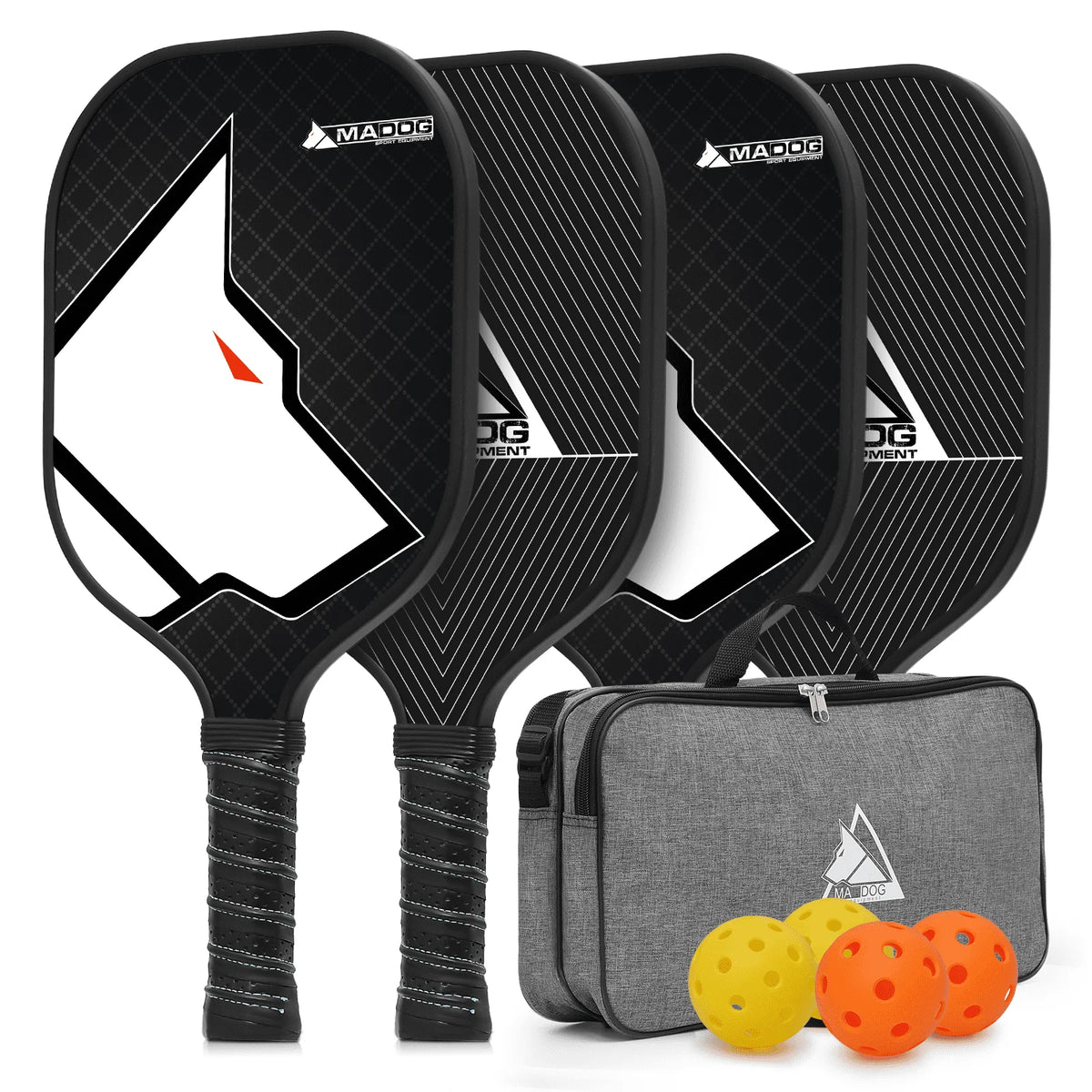 Carbon Fiber Pickleball Rackets Set of 4 with 4 Balls T986196