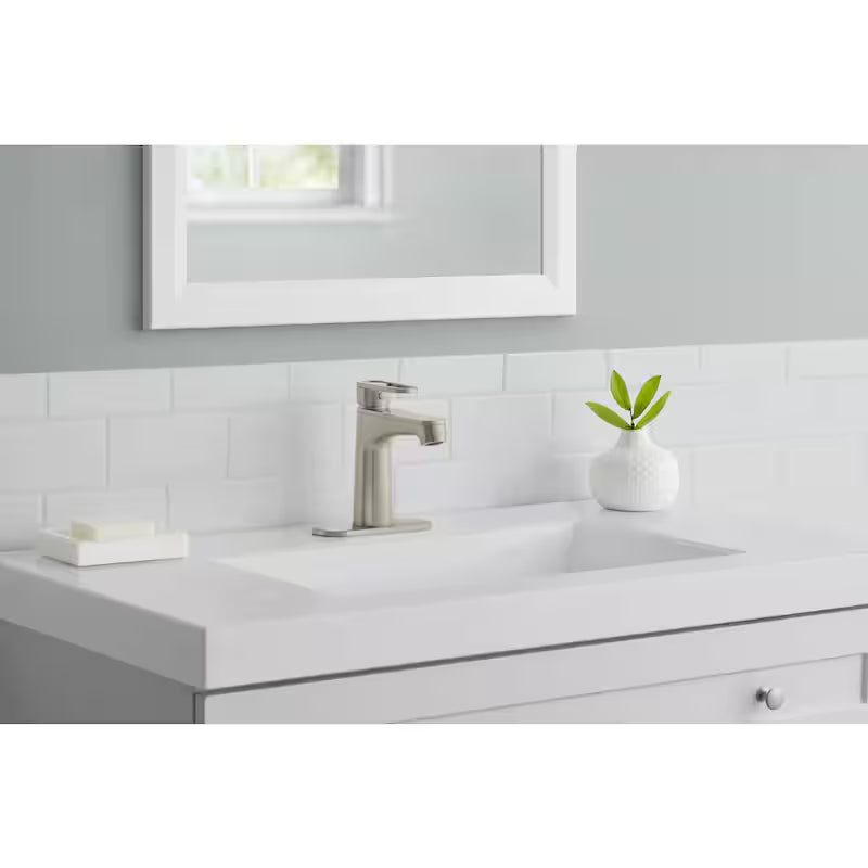 Single-Handle Bathroom Faucet in Brushed Nickel E177