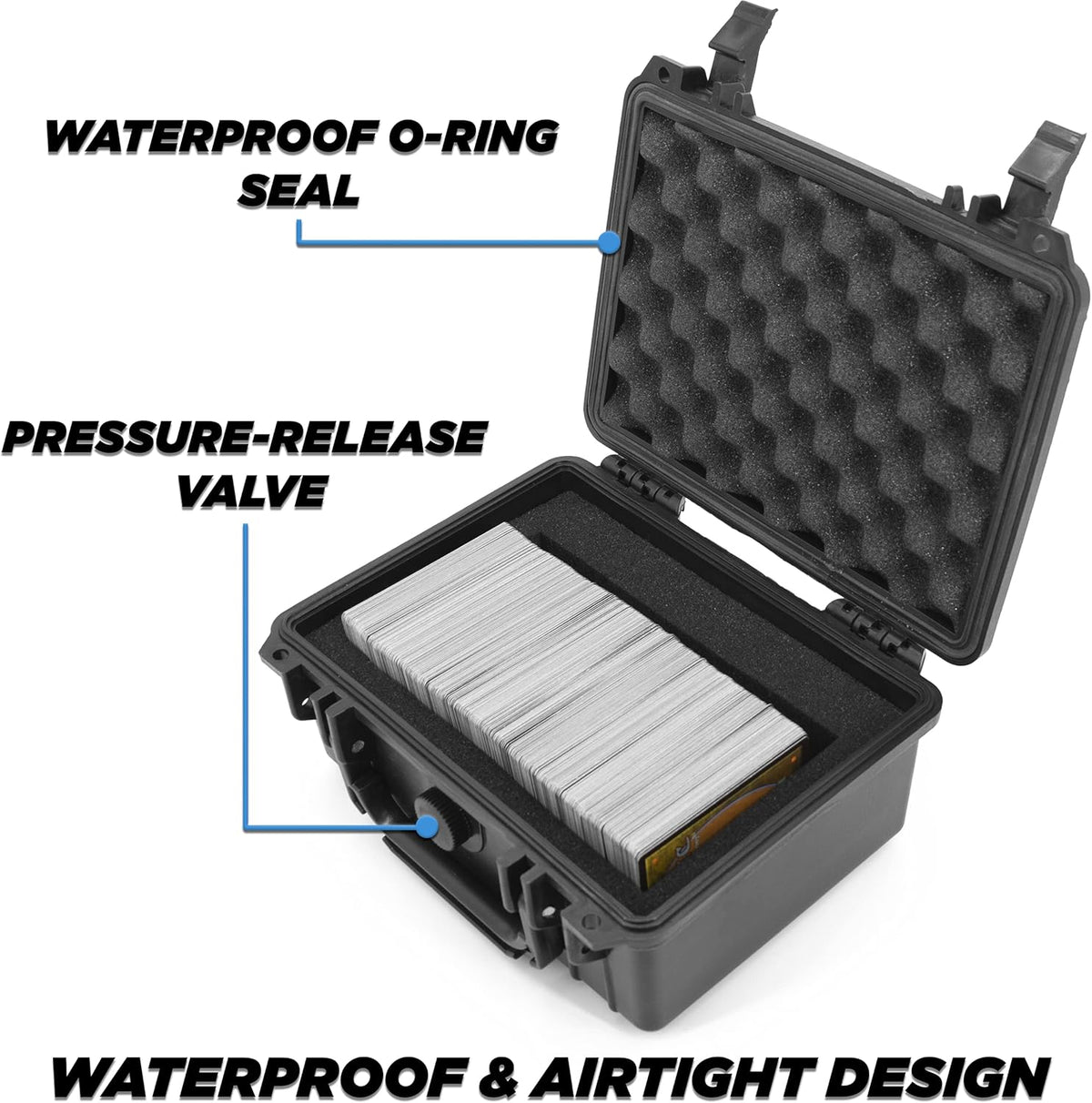 Waterproof 550 Card Trading Card Case with Foam Interior G92801