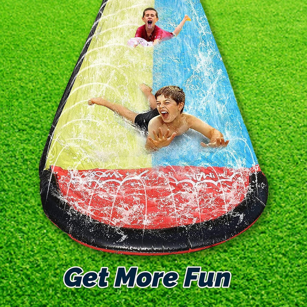 15.5ft Double Race Lawn Water Slides K35440