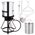 30qt Aluminum Turkey Fryer Pot with Thermometer A814944