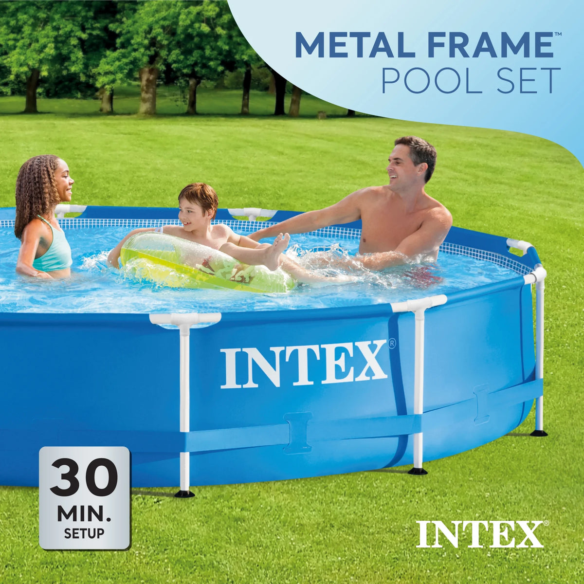 12' x 30'' Metal Frame Above Ground Swimming Pool with Filter Pump U236625