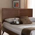 Walnut Brown Finished Wood Headboard J5762