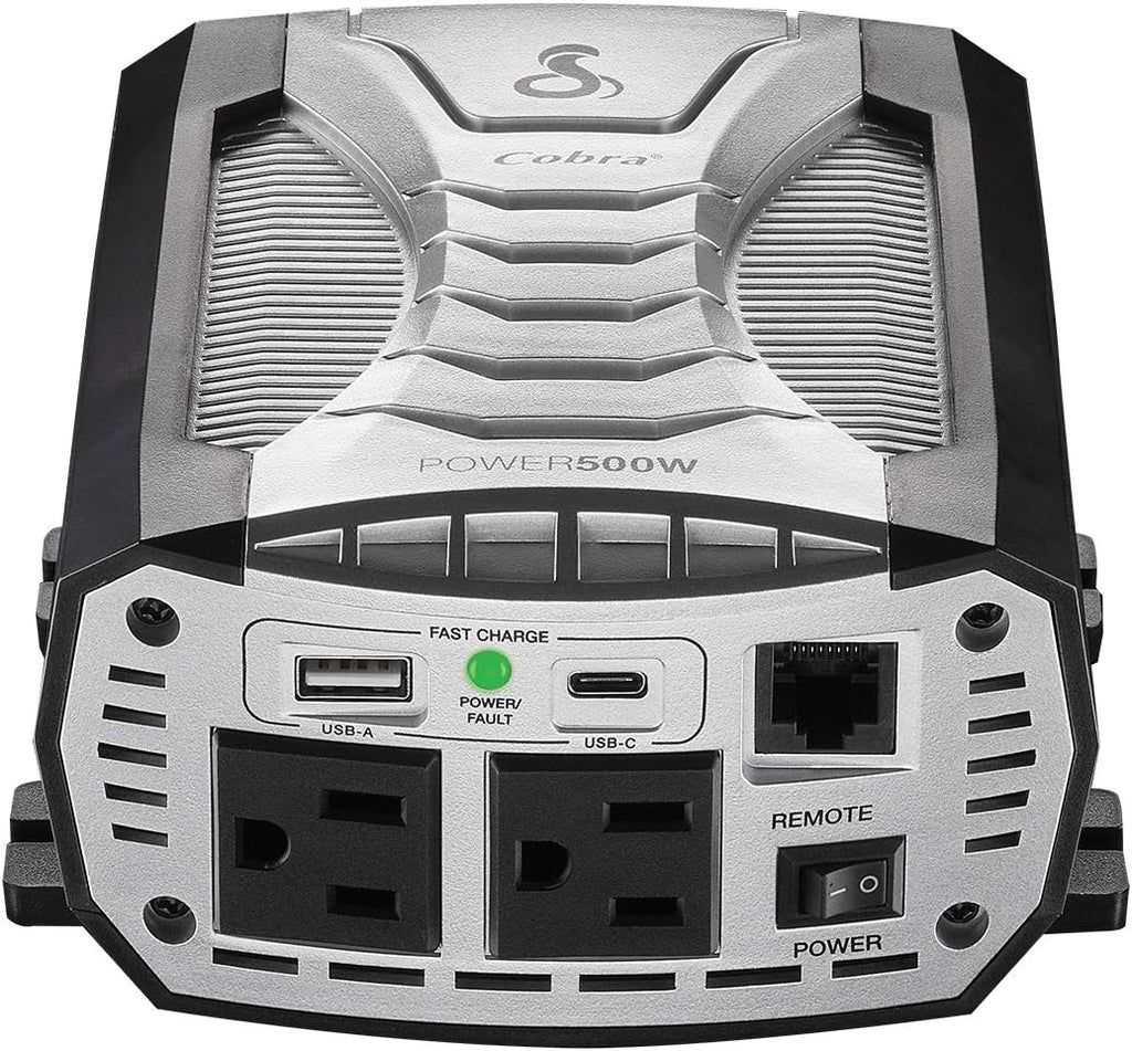 500W Power Inverter with 2 AC Outlets and 2 USB Ports B3162