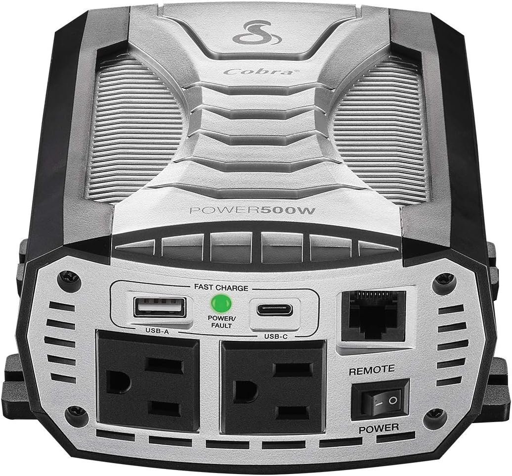500W Power Inverter with 2 AC Outlets and 2 USB Ports B3162