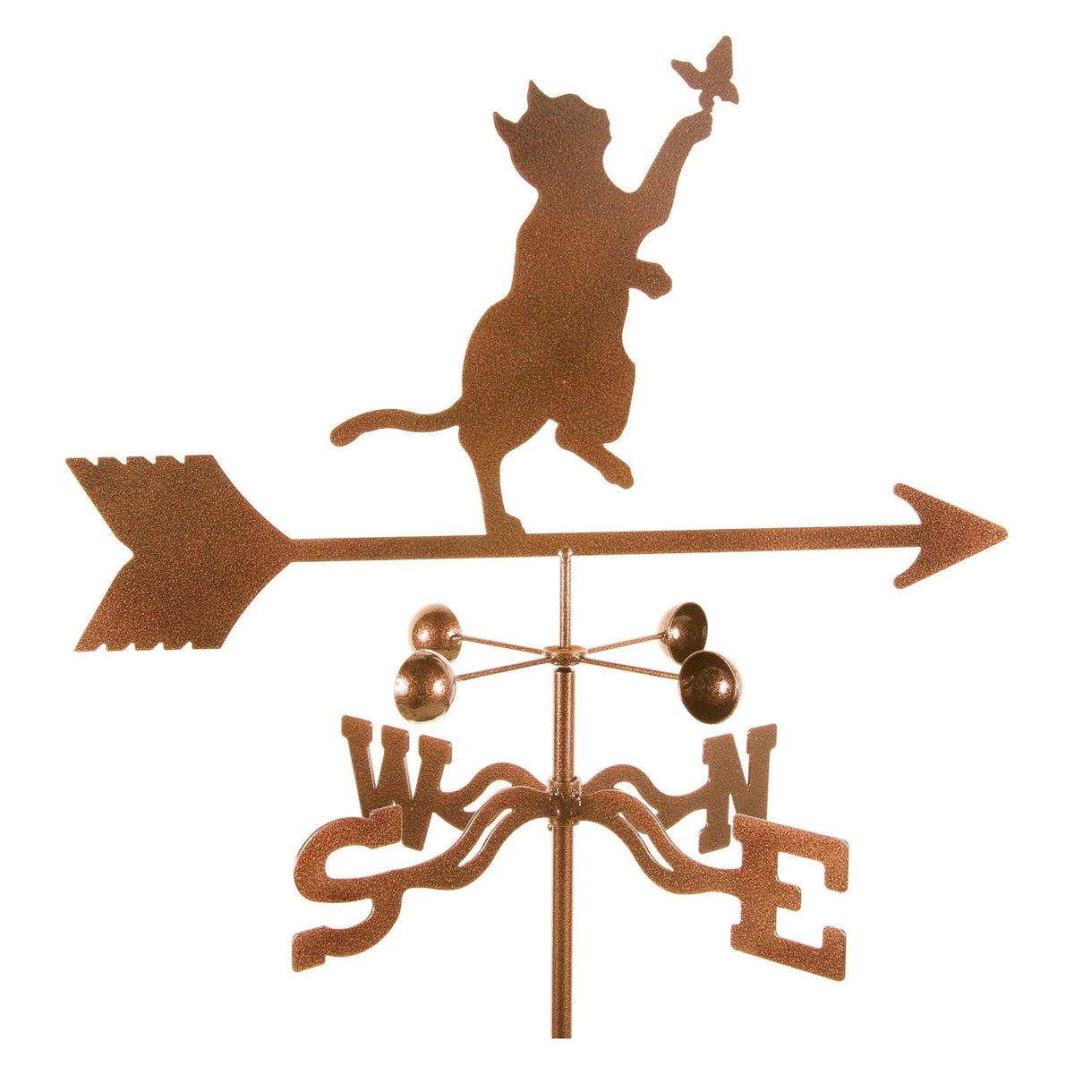 Bronze Cat and Butterfly Weathervane F719748
