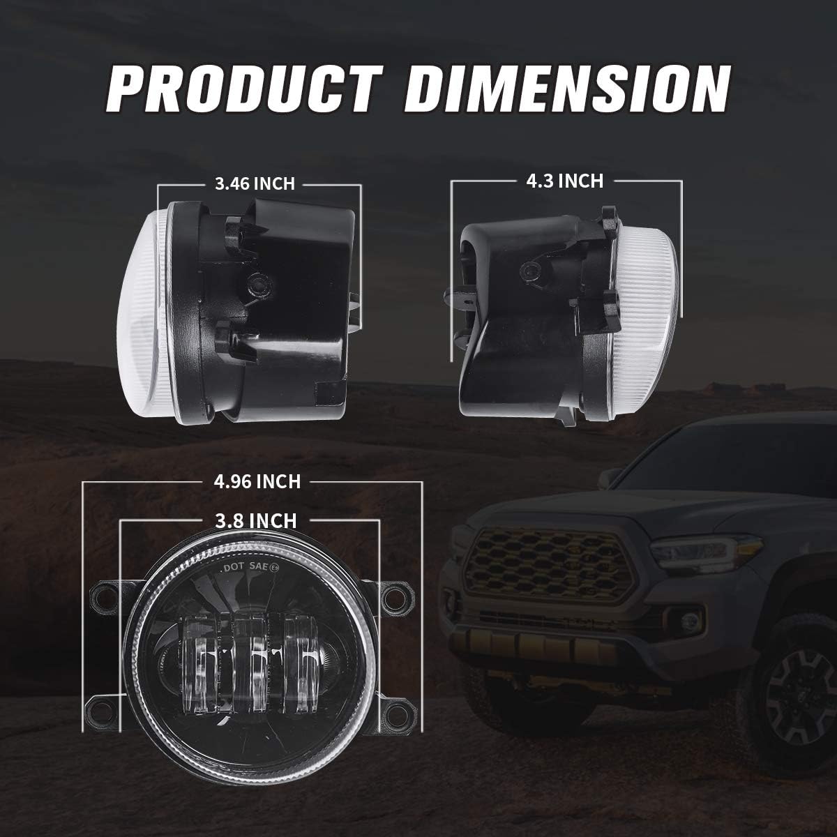 LED Fog Lights Passenger and Driver Side 2PCS L206940