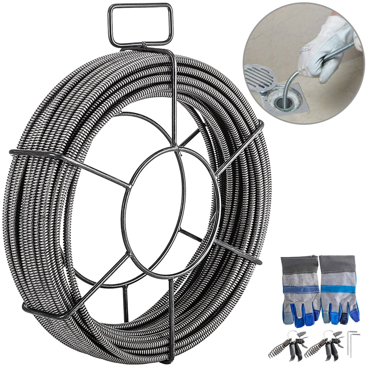 50ft 1/2in Drain Cleaning Cable W775