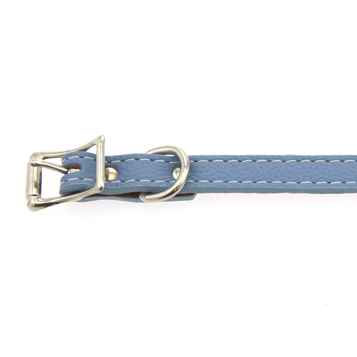 Light Blue Leather Dog Collar Z2006