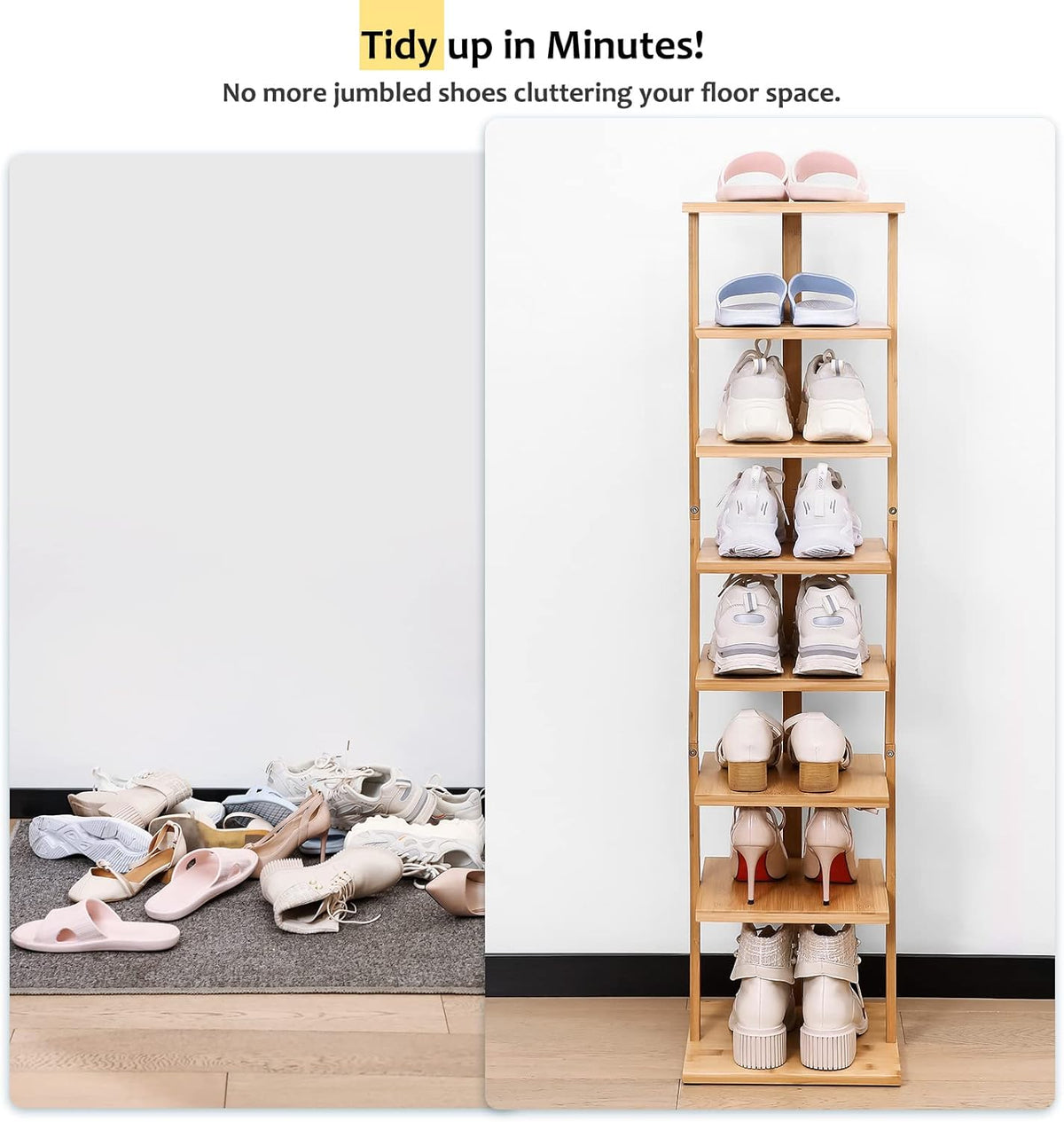 Bamboo Shoe Rack L710