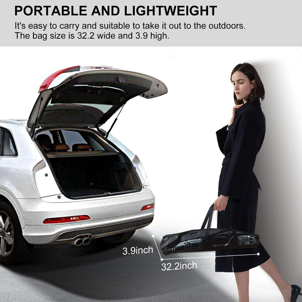 100 inch 16:9 Portable Projector Screen with Stand and Carry Bag A140
