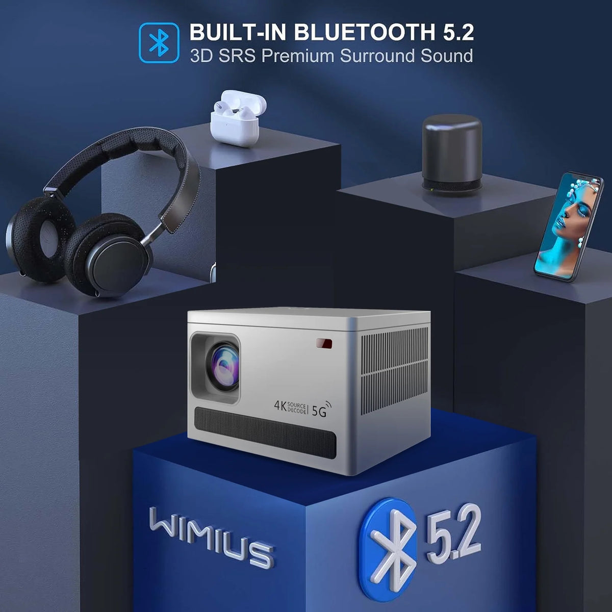 5G WiFi Bluetooth 4K Projector Z358