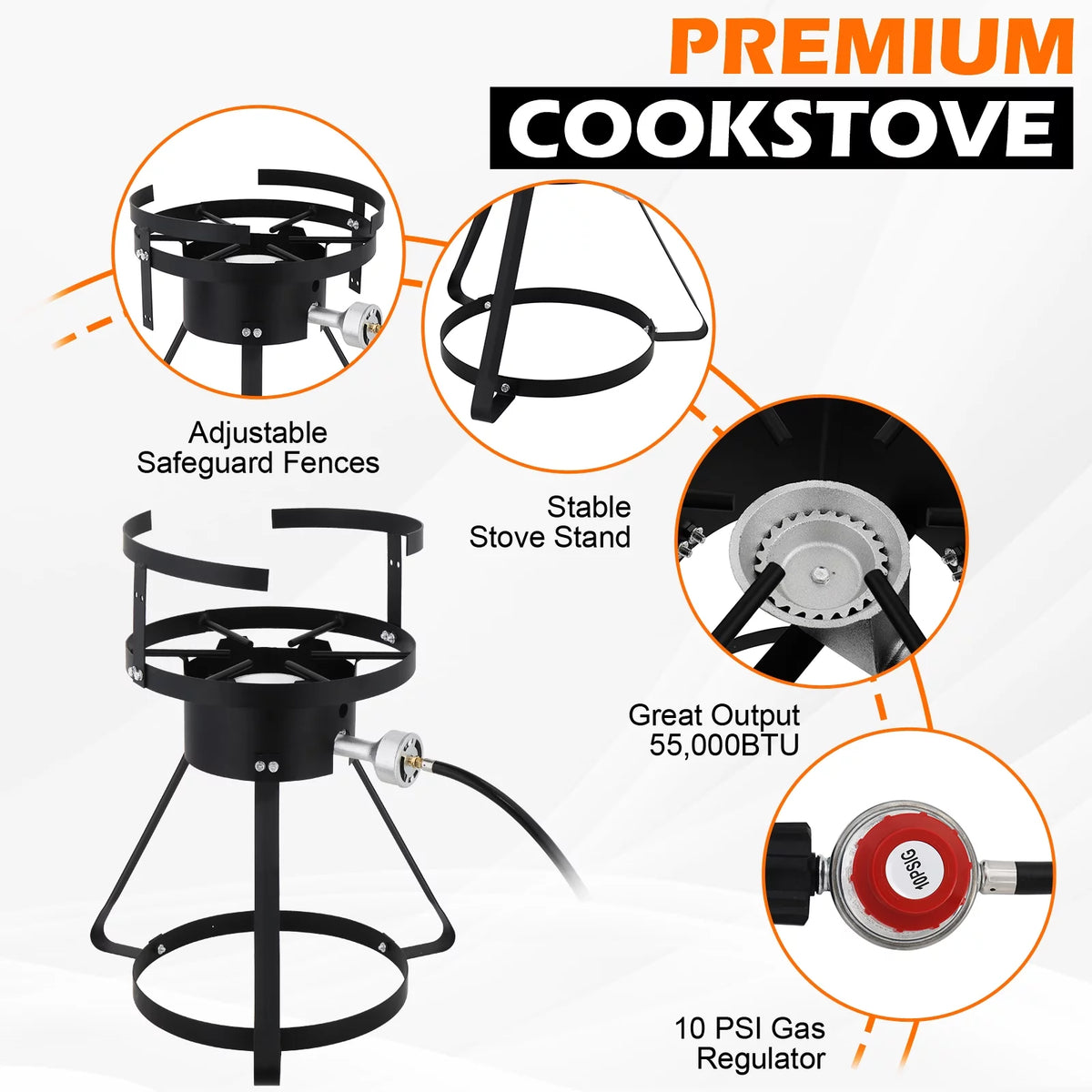 30qt Aluminum Turkey Fryer Pot with Thermometer A814944