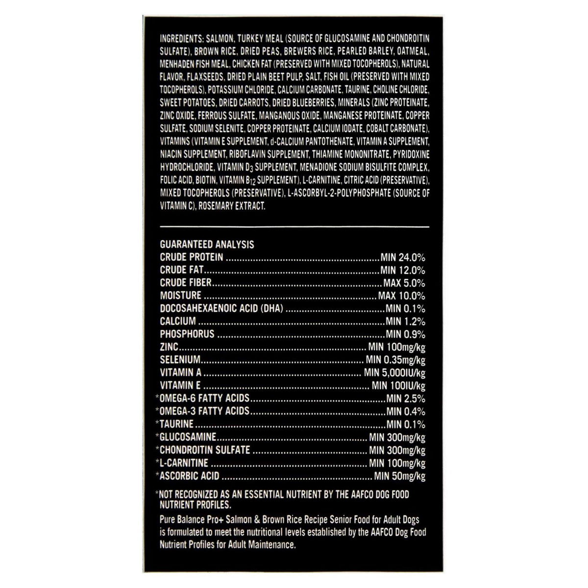 Senior Salmon & Brown Rice Dry Dog Food W260704