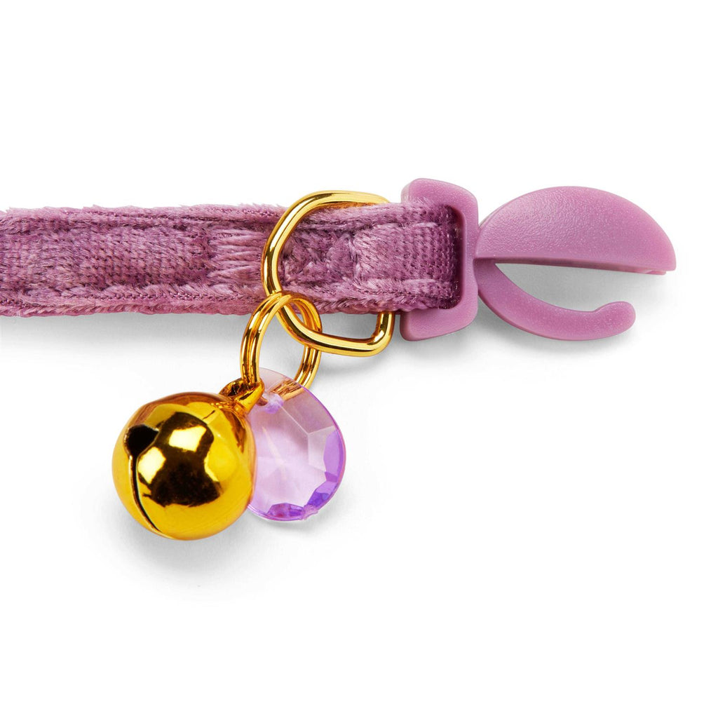 Velvet Adjustable Purple Kitten Collar G168365