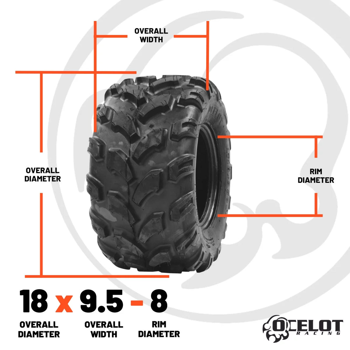 18x9.5-8 All Terrain ATV/UTV Tire N803177