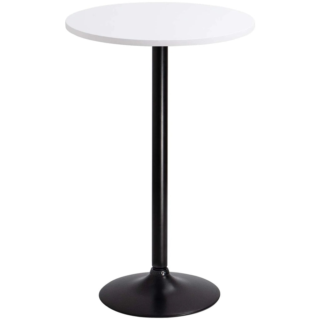 Round Bistro Pub Table 23.8 Bar Height White A864601