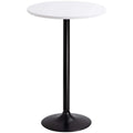 Round Bistro Pub Table 23.8 Bar Height White A864601