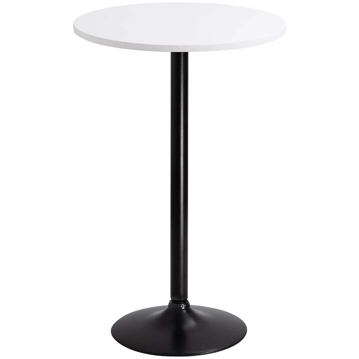 Round Bistro Pub Table 23.8 Bar Height White A864601