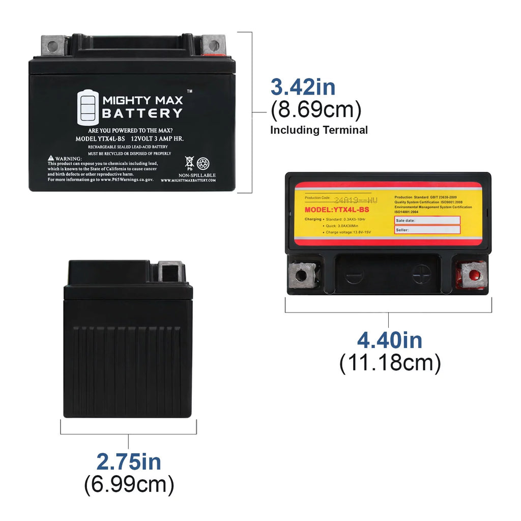 4L-BS SLA Replacement Battery W476